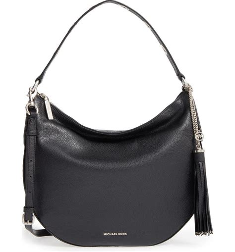 michael kors brookville large hobo|Brooklyn Large Pebbled Leather Shoulder Bag .